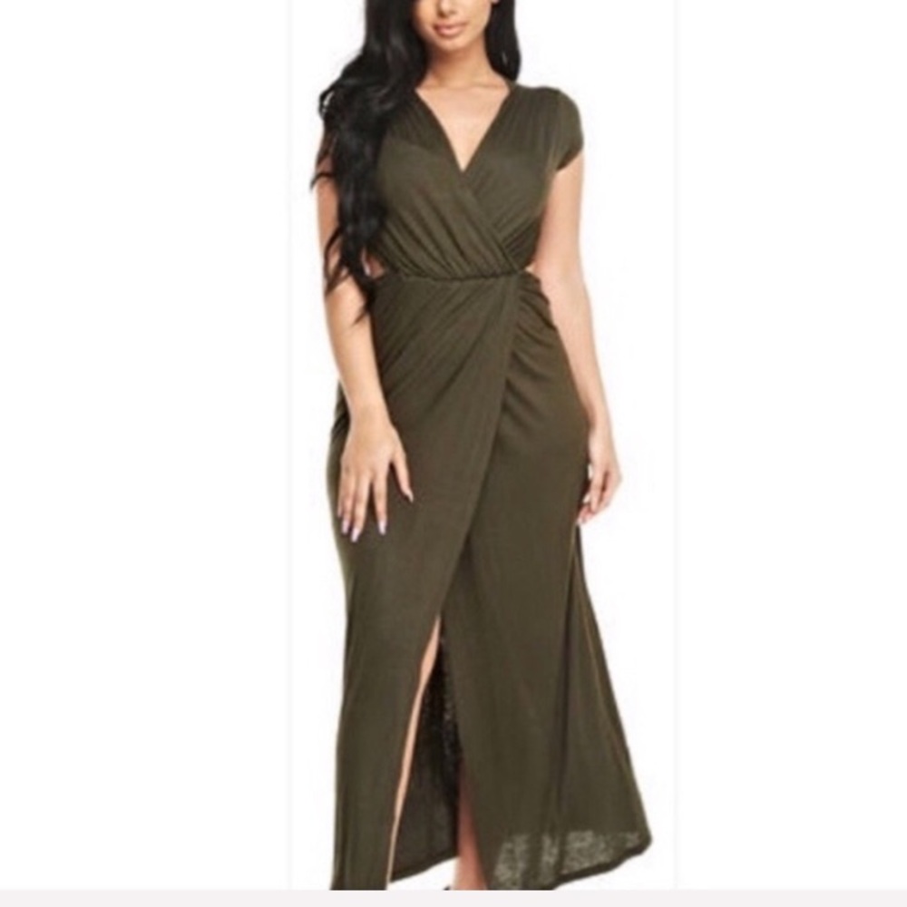 NWT Women’s Sexy Wrap Empire Waist Maxi Dress